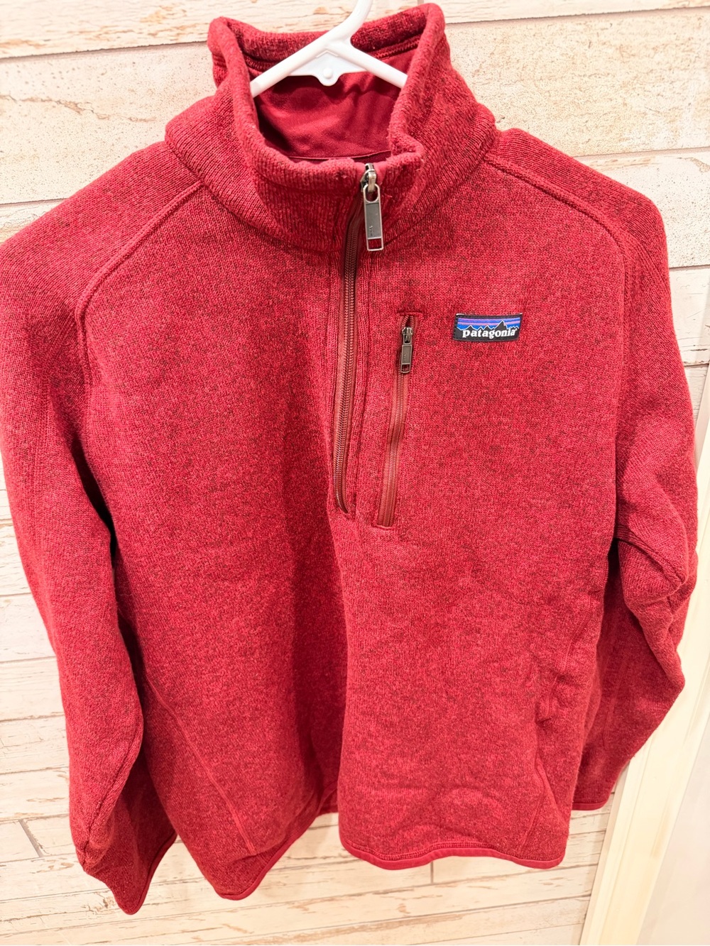 Patagonia Men's Oxide Red Quarter-Zip Fleece Pullover